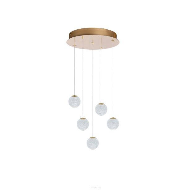 Lampa wisząca EDEM 5 ROUND GOLD złoty Azzardo AZ6018