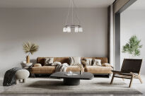 Lampa wisząca Simona PND-40814-6-BK-HBR Italux - 2