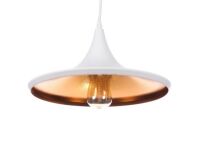 Lampa wisząca CHINK  AZ1342 Azzardo Otwarty szeroki klosz  biała/złota nowoczesna - 4