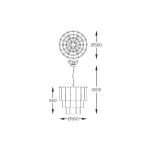 MD3523-14L-EBCN NIRA LAMPA WISZĄCA CZARNA/BLACK ZUMALINE - 5