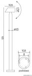 Słupek ogrodowy SIGMA 1061-650 SU-MA REGULOWANE WYMIENNE ŹRÓDŁO ŚWIATŁA 65 CM - 4