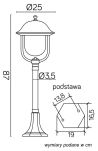 Lampa stojąca ogrodowa PRINCE K 5002/3/O SU-MA LATARNIA ZEWNĘTRZNA 87 CM - 6