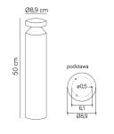 Słupek ogrodowy DELTA DL-500 SU-MA SMUKŁY O WYSOKOŚCI 50 CM - 5