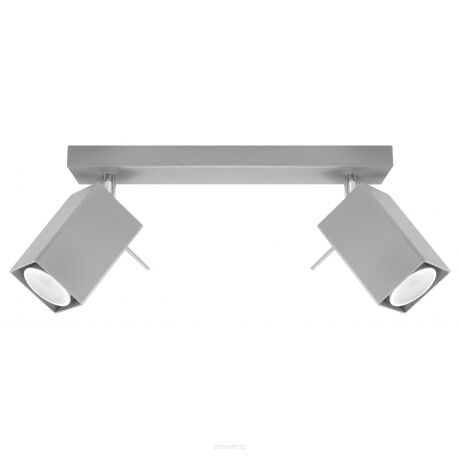 Lampa Sufitowa Halogen Efektowny Plafon MERIDA 2 szara LED SOLLUX LIGHTING SL.0456