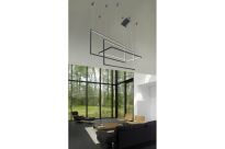 Lampa wisząca METRIC AZ2915 nowoczesny styl kolor biały aluminiowa 3x prostokąt - 2