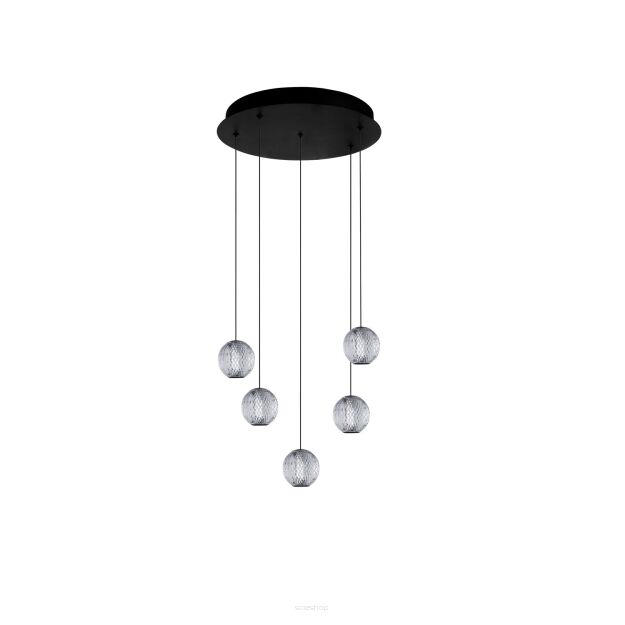 Lampa wisząca EDEM 5 ROUND BLACK czarny Azzardo AZ6017