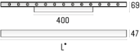 Kinkiet RAY multi.dot KN 1134 On-Off Labra 1.2254 podłużny LED 113 cm - 2