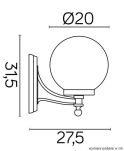 Kinkiet zewnętrzny KULE CLASSIC K 3012/1/K 200 SU-MA RÓŻNE OPCJE - 3