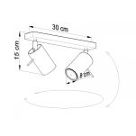 Lampa Listwa Spot Plafon RING 2 Szary LED SOLLUX LIGHTING SL.0450 - 3
