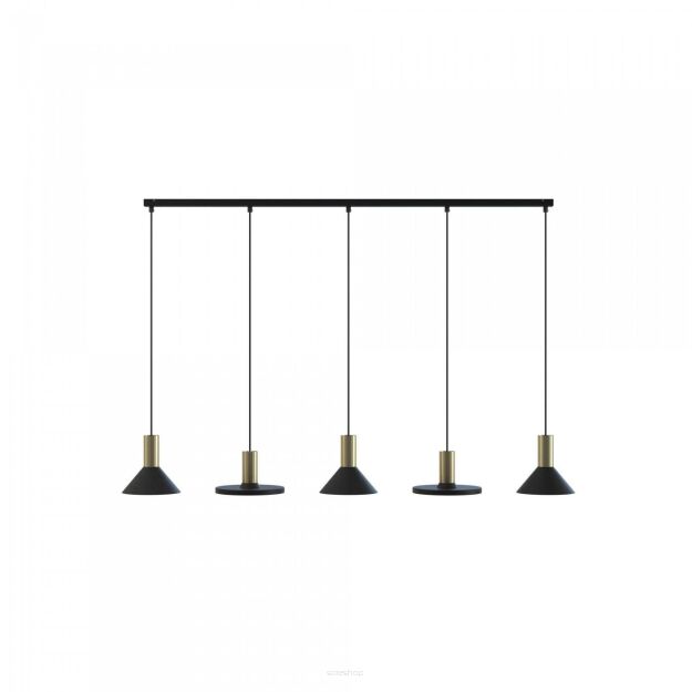 Lampa wisząca Hermanos V 5xGU10 czarno/mosiężna 8032