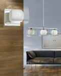 Lampa wisząca Happy 3 Azzardo AZ0484  Elegancka i stylowa wykonana z metalu i szkła - 2