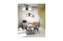 Lampa wisząca MODENA 40 AZ1400 Azzardo Półokrągły klosz z metalu średnica 40 cm chrome - 2