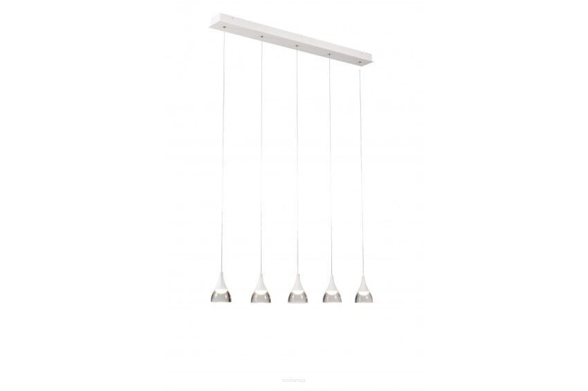 Lampa wisząca DALMATIA 5 AZ2848 Azzardo Nowoczesna 5 źródeł światła zwisających z listwy biała