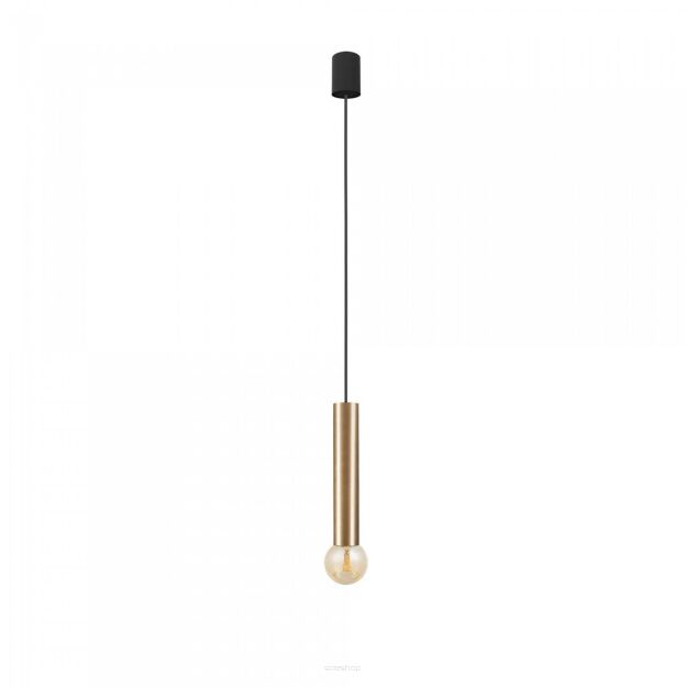 Lampa wisząca Baton E27 czarno/mosiężna 7851