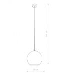 Lampa wisząca Polaris E27 miedziana 9058 - 2