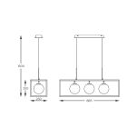 MD3115-3-3BT PIRO LAMPA WISZĄCA CZARNA/BLACK ZUMALINE - 6