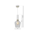 Lampa wisząca ROMA WHITE szklany klosz MILAGRO MLP6487 - 2