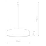 Lampa wisząca Turda 3xE27 szara Ø50 8946 - 2