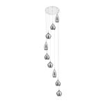 Lampa wisząca AMBER MILANO 9 Azzardo Ciekawa kompozycja szklane klosze clear / chrome - 2