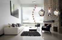 Lampa wisząca AMBER MILANO 9 Azzardo Ciekawa kompozycja szklane klosze clear / chrome - 4
