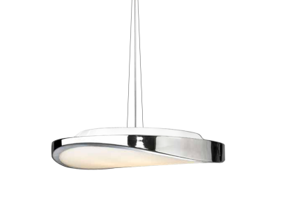 Lampa wisząca CIRCULO 48 AZ0986 Azzardo Wykonana z metalu w kolorze chromu mleczna przesłona