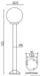 Lampa zewnętrzna stojąca K 5002/2/K 250 SU-MA OGRODOWA 125 CM KLASYCZNA - 2