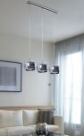 Lampa wisząca CRYSTAL P0076-03N-B5FZ Zuma Line ELEGANCKIE Zwisy na podłużnej podsufitce  - 2