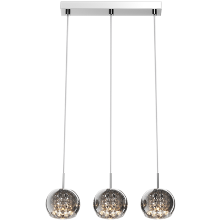 Lampa wisząca CRYSTAL P0076-03N-B5FZ Zuma Line ELEGANCKIE Zwisy na podłużnej podsufitce 