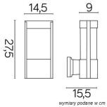 Kinkiet zewnętrzny ELIS TY 0651 BL SU-MA CZARNY NOWOCZESNY - 2