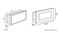 Kinkiet do zabudowy MUR LED INOX E 04 SU-MA  - 2