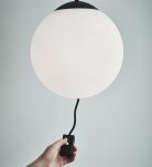 Lampa wisząca HERE 107902 Markslojd BIAŁY KULISTY KLOSZ WŁĄCZNIK WISZĄCY - 2