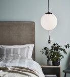 Lampa wisząca HERE 107902 Markslojd BIAŁY KULISTY KLOSZ WŁĄCZNIK WISZĄCY - 4