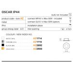 Oczko sufitowe OSCAR AZ2692 Azzardo Wpuszczane okrągłe o czarnym wykończeniu IP44 - 4