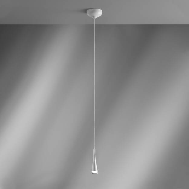 Lampa wisząca TWIST 0052.30.BI Vivida International Niepowtarzalny poskręcany kształt biała