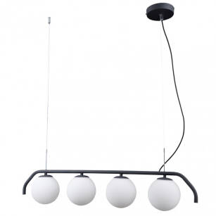 Lampa wisząca CARIMI PND-3300-4-BK Italux ATR DECO białe kule