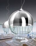 Lampa wisząca SILVER BALL 40 AZ0734 Azzardo Oryginalna i nietypowa klosz ze szkła w kolorze chromu i transparentnego - 2