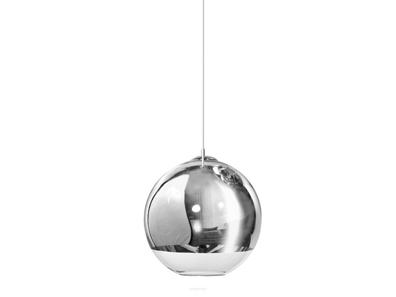 Lampa wisząca SILVER BALL 40 AZ0734 Azzardo Oryginalna i nietypowa klosz ze szkła w kolorze chromu i transparentnego