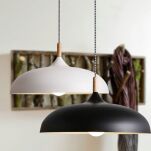 Lampa wisząca SAUCER biała 45 cm snadynawska minimalistyczna - 3