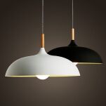 Lampa wisząca SAUCER biała 45 cm snadynawska minimalistyczna - 4