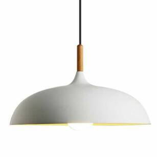 Lampa wisząca SAUCER biała 45 cm snadynawska minimalistyczna