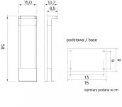 Lampa ogrodowa stojąca ROTA RT-580 SU-MA REGULOWANA  - 3