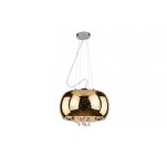 Lampa wisząca ASTRAL AZ1647 Azzardo Złoty klosz z kryształkami wydobywającymi się z wewnątrz niego - 2