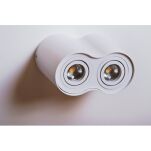 Lampa sufitowa plafon BROSS 2 AZ0859 Azzardo 2 połączone tuby z ruchomym źródłem światła biała - 5