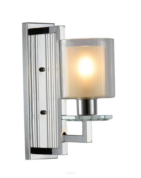 LAMPA ŚCIENNA KINKIET CHROMOWANY MANHATTAN W1 STYL ART DECO CHROM LDW 8012-1 (CHR)