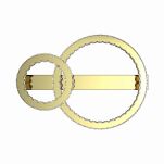 Lampa sufitowa z kryształowymi pierścieniami LED GIRONA złota Zuma Line MX3713-2-3GT - 6
