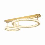 Lampa sufitowa z kryształowymi pierścieniami LED GIRONA złota Zuma Line MX3713-2-3GT - 3