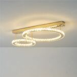 Lampa sufitowa z kryształowymi pierścieniami LED GIRONA złota Zuma Line MX3713-2-3GT - 5