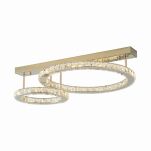 Lampa sufitowa z kryształowymi pierścieniami LED GIRONA złota Zuma Line MX3713-2-3GT - 2