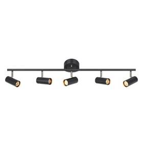 Lampa sufitowa plafon 5L BARCELONA CZARNA listwa MARKSLOJD 107351 