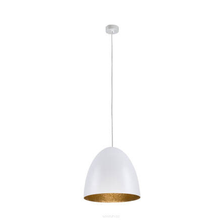 Lampa wisząca Egg M E27 biało-złota Ø38cm 9021